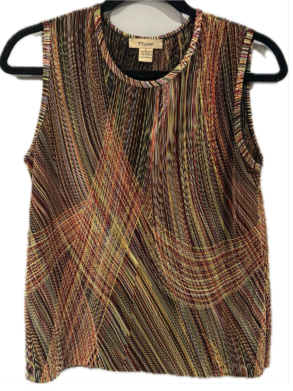 Colorful Plisse Tank Top